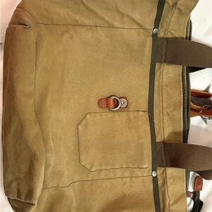 Canvas Weekender Bag in Tan